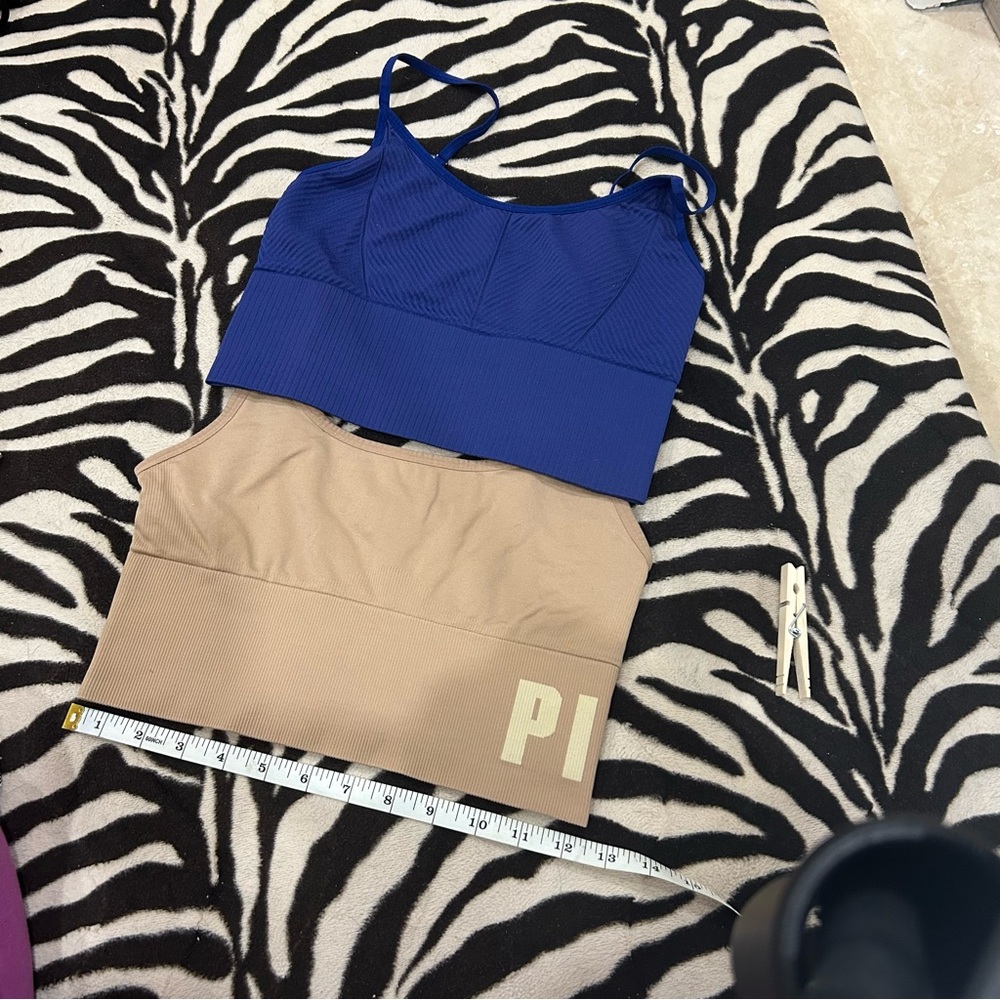Victoria's Secret Blue and Beige Sports Bras